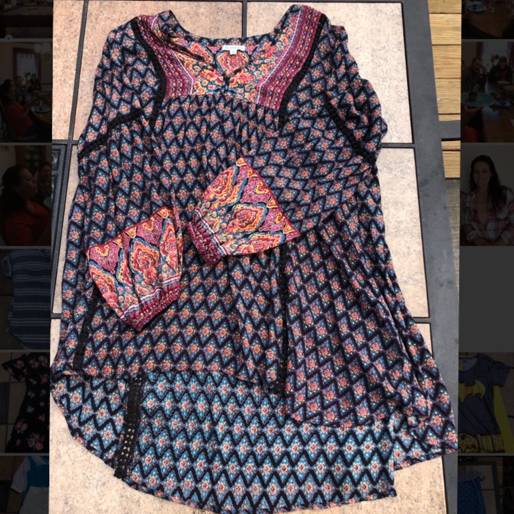 Boho long sleeve shirt